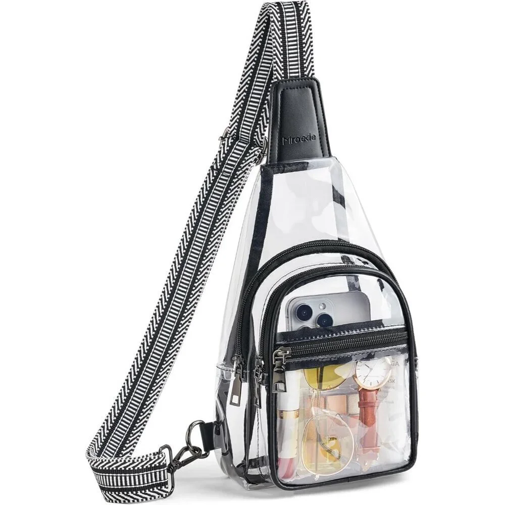 Clear Stadium Bag Crossbody Compact Durable for Concert Sports Events